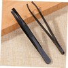 TOVINANNA 4pcs Black Stainless Steel Eyebrow Clips Eyebrow Shaping Tools