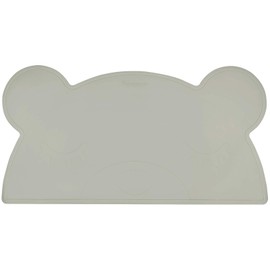 Kindsgut Placemat Bear Placemat, Placemat in Child-friendly Design and Subtle Colours, BPA Free, Dark Grey