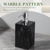 Marble Look Foaming Soap Dispenser, 16.9 oz Refillable Resin Hand