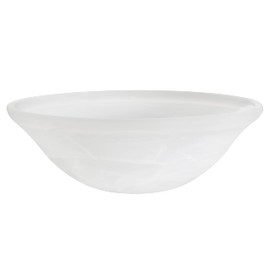 Aspen Creative 25002-65-1 Replacement Alabaster Glass shade for Flush Mount or Semi-Flush Mount, 1/2" Center Hole, 11-1/2" Diameter x 4" Height