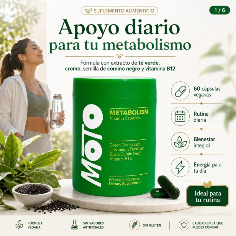 Complemento Con Té Verde, Comino Negro Y Cromo Diario