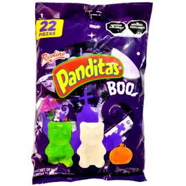 Ricolino Panditas Boo - Halloween - Gomitas de sabores manzana verde, mora azul, mandarina y guanábana - 22 piezas - 330 g