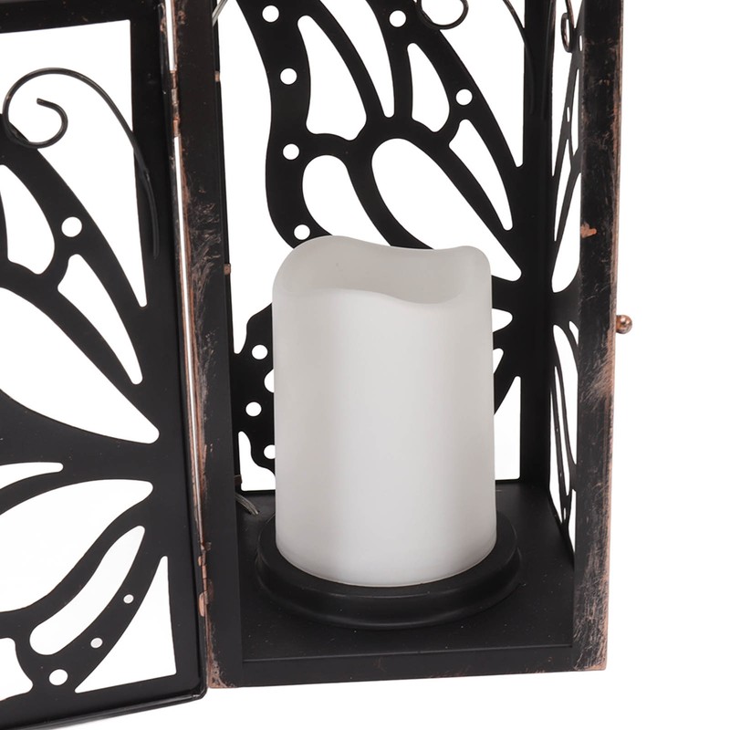 LED Solar Lantern Outdoor Hanging Hollow Out Butterfly Solar Light