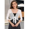 Women Crop Cardigan Sheer Mesh Bolero Shrug for Dress Tie