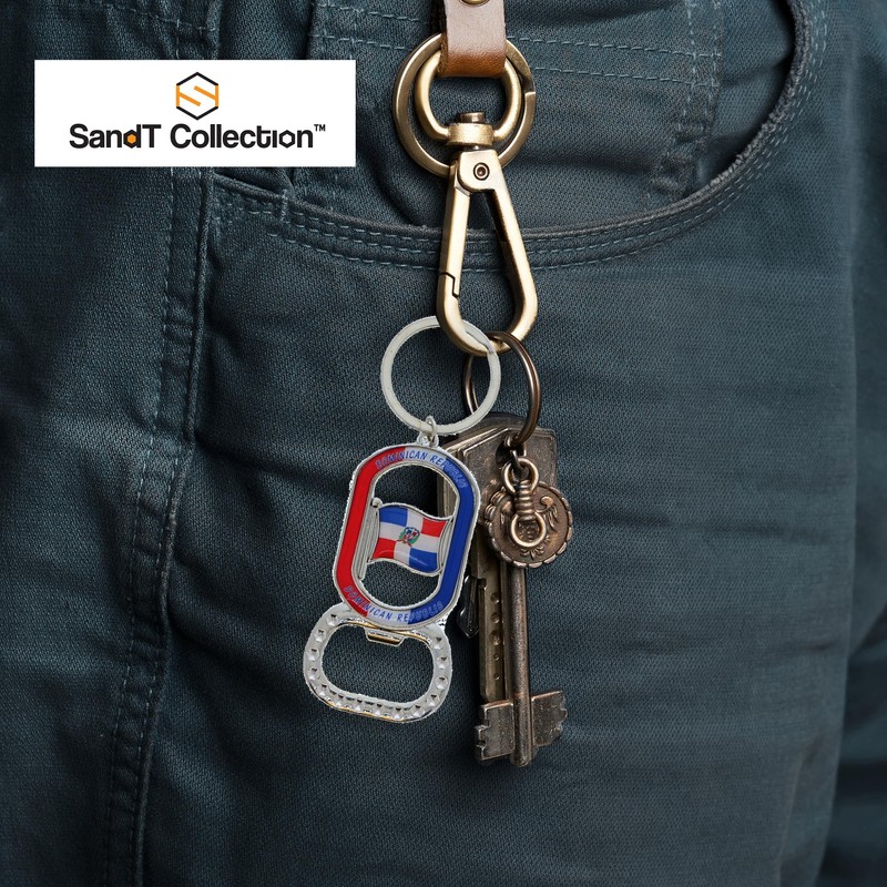 Dominican Beer Bottle Opener Pocket Keychain - Set of 2