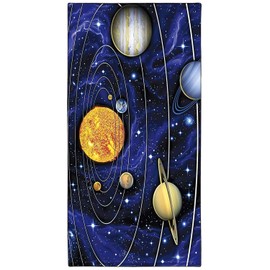 Zomer Beach Towel Large 90 x 180 cm Quick-Drying Microfibre Printed with Galactic Universe Motif