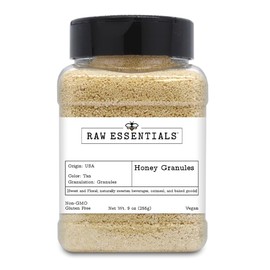 Honey Granules - Add natural sweetness to oatmeal, yogurt, beverages, and desserts - A versatile and convenient way to enjoy the rich flavor of honey - 9oz Container