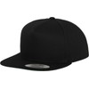 Flexfit Unisex Kasket klassisk 5 panel snapback M tze, Schwarz,