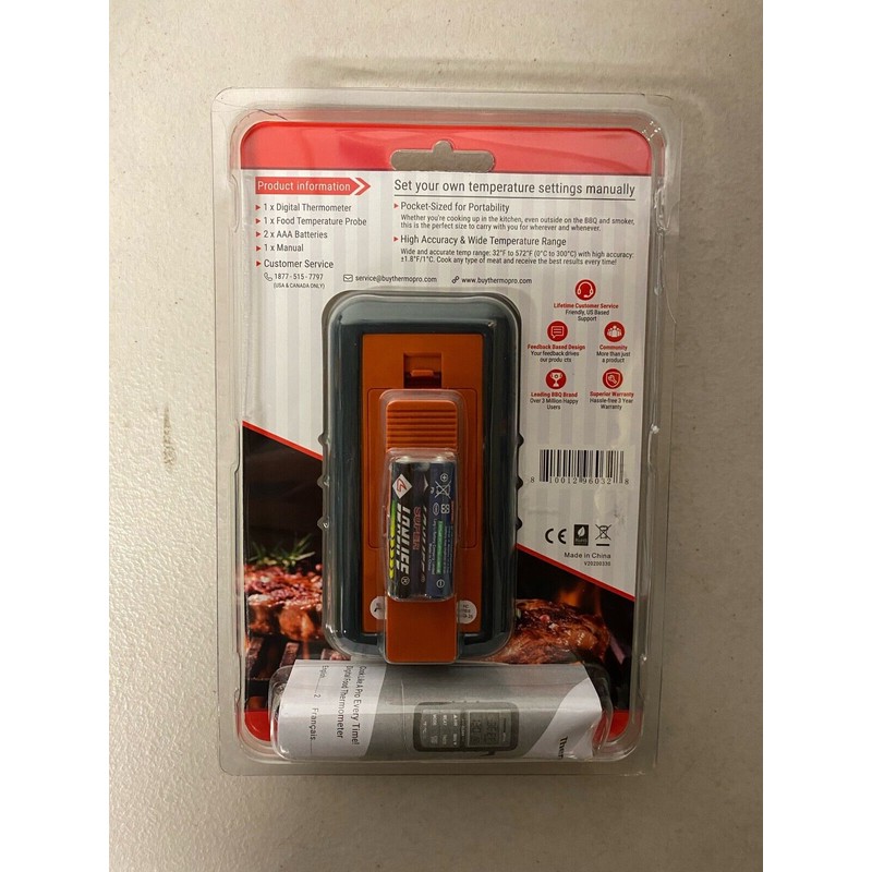 ThermoPro Digital LCD Meat Thermometer Cooking Smoker Oil Grill BBQ