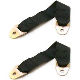 TWO-PACK - 12" / 31cm Universal Bolt-In Seat Belt Lengthener (Black) - Easy Installation (All Parts Included) - Buckle Up & Drive Safely Again