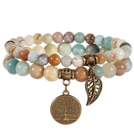 Farfume Chakra Bracelet, Real Stones Gemstone Bracelet for Women