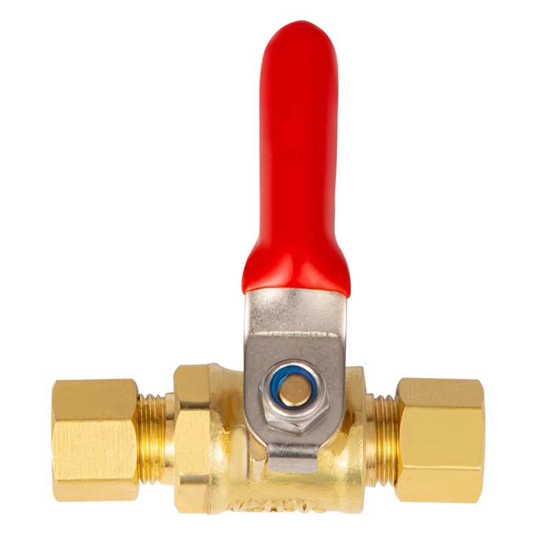 Breezliy Lead-Free Brass Mini Ball Valve Shut Off Switch,1/4 inch