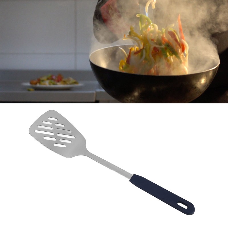 Cooking Spoon Rustproof Smoothly 304 Stainless Steel Spatula Skid Resistant