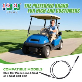 10L0L Golf Cart Transmission Shift Cable for Club Car Precedent 4-Seat or 6-Seat Golf Cart, 2 Dash, Replaces OEM Part 105038803