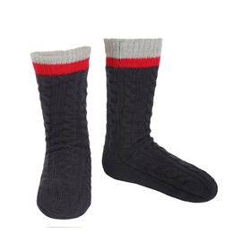 Keyela Mens Warm Fleece Lined Winter Soft Non Slip Socks Christmas Gift Mens Slipper Socks (One size fits 6-15)