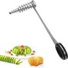Piranha Spiral Cutter for Potatoes, Stainless Steel Spiral Cutter for