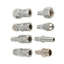 8pcs BSP 1/2" Air Hose Coupler Pneumatic Plug, Socket Air Compressor Hose Quick Connector Set