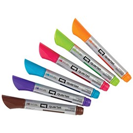 Glass Board Dry Erase Markers by Quartet, Premium, Bullet Tip, Assorted Colors, 6 Pack (79556)