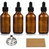 4 Pack 1 oz Glass Dropper Bottles with Measured Dropper