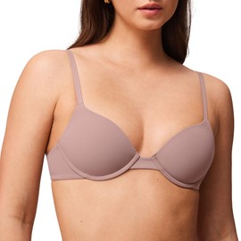 Halobliss Lift Up Underwire Bras for Women Small Breasted Padded T-Shirt Bras with Support 32AAA-38B Mochaccino 32A