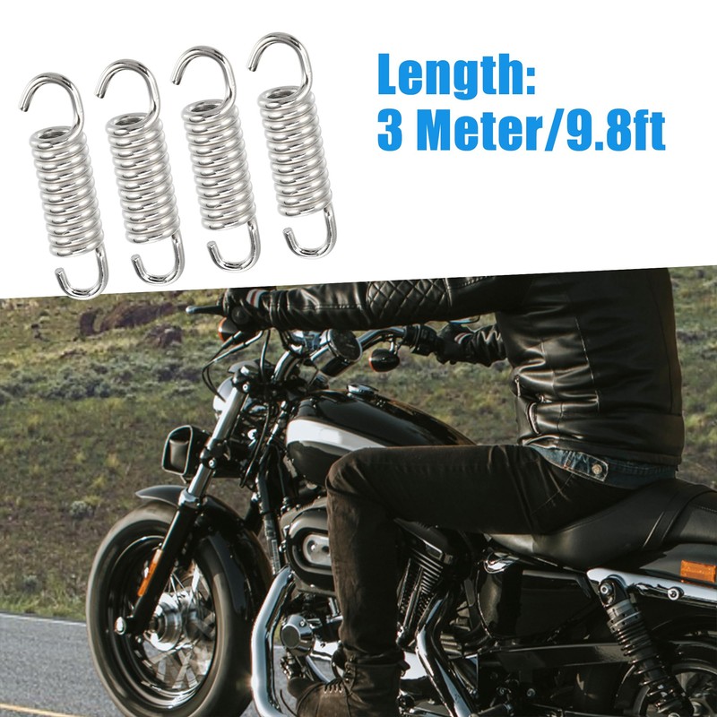 A ABSOPRO Motorcycle Muffler Exhaust Pipe Spring 43mm 1.69" (Set