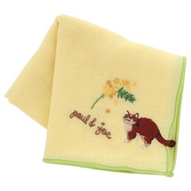 [PAUL&JOE ACCESSOIRES] Paul & Joe 001114-0001-02 Gauze Handkerchief, Mimosa Nunette (Yellow), Women's, Gauze Handkerchief, Approx. 16.5 inches (42 cm), yellow