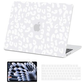 AKIT - Funda compatible con MacBook Air de 13 pulgadas 2025 2024-2022 M4 M3 M2 A3240 A3113 A2681, funda rígida con patrón único, protector de visualización y funda de teclado para MacBook Air de 13.6