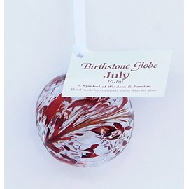 July Birthstone - Ruby - Friendship Globe - Small