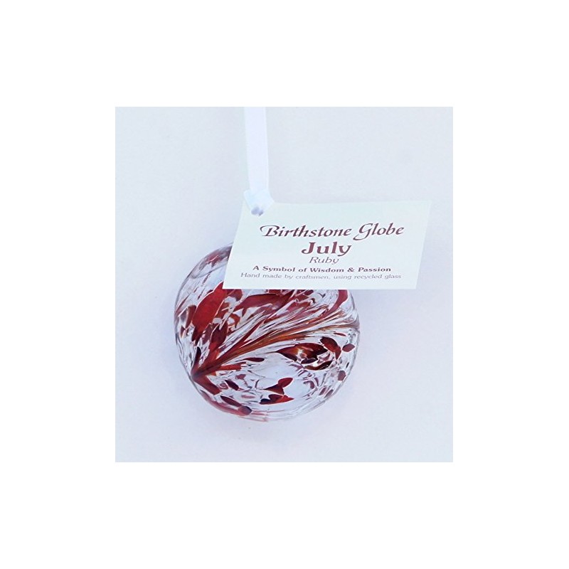 July Birthstone - Ruby - Friendship Globe - Small