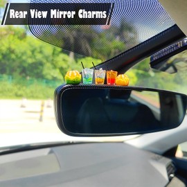 Starupway Mini Juice Ornament Dashboard Decorations, Cute Car Accessories Interior for Women/Men, Oranges Dashboard Accessories Car Dash Decor