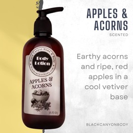 Black Canyon Apples & Acorns Scented Body Lotion with Lanolin and Jojoba Oil, 8 Oz