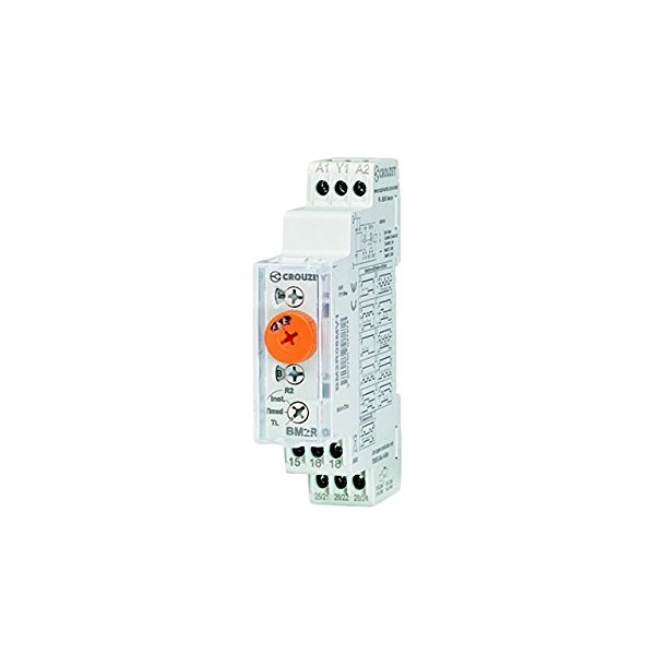 Time Delay Relay, 12-240 V0 ACDC, Multifunction, DPDT, 8A, 0.5
