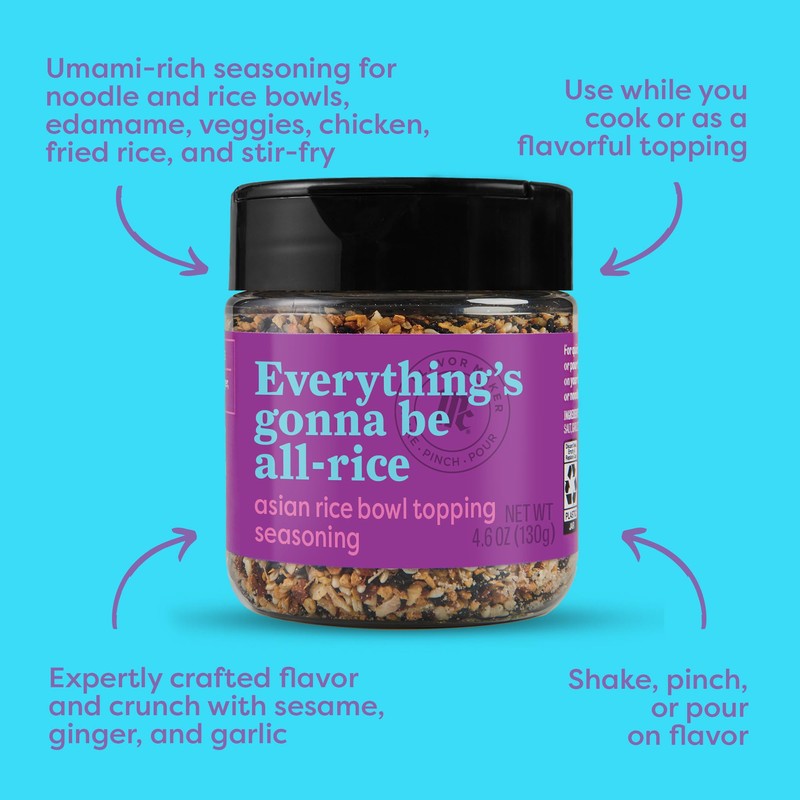 McCormick Asian Rice Bowl Topping Seasoning, Flavor Maker, 4.6 oz