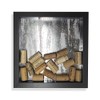Wine Cork Shadow Box, Farmhouse Glam, Black & Silver, 9