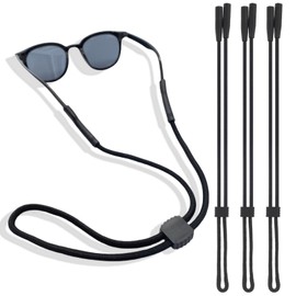 Mrichltm 3 Pcs Glasses Strap for Sports, Sunglasses Strap for Men Women, Adjustable Eye Glasses Holders Lanyard Around Neck to Keep Glasses From Sliding