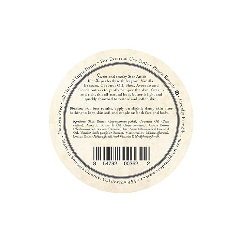 Three Sisters Apothecary 4 oz. Body Butters (Black Licorice)