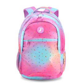 J World New York Cornelia School Backpack for Kids. Cute Womens Laptop Bookbag, Confetti, One Size