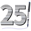 EYEYE 25 Pack 0.5mm Blue Rollerball Pens Extra Fine Point