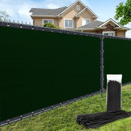AofeiGa 6'×50' Privacy Fence Screen Heavy Duty UV Protection Mesh Deck Patio Backyard Outdoor Fence Cover 180 GSM (Dark Green)