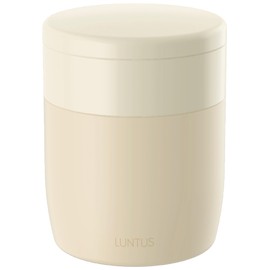 Asbel SR300 Simple Stylish Hot and Cold Soup Bottle, M, Includes Spoon, 10.1 fl oz (300 ml), Milk Beige