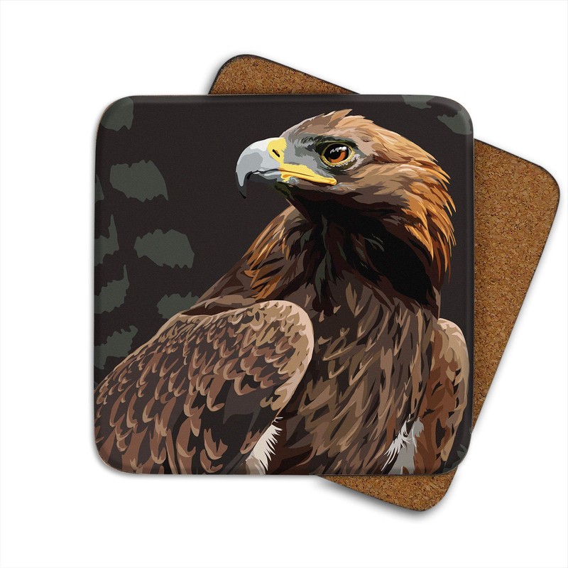 Golden Eagle - Set of 4 Coasters - Leslie Gerry