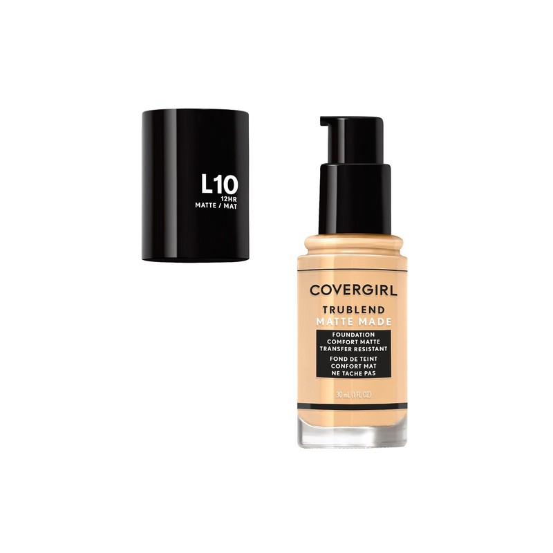 COVERGIRL TruBlend Matte Made Liquid Foundation, Fair Porcelain, 1 Fl