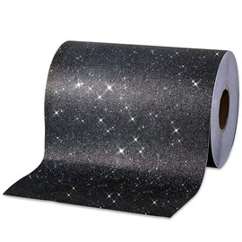 VViViD Glitter Black DECO65 Permanent Adhesive Craft Vinyl Roll for Cricut, Silhouette & Cameo (6ft x 1ft)