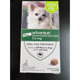 Elanco Us Inc Advantus Soft Chew Small Dog (4-22 Lbs) 7 Soft chews Exp 2026+  4386