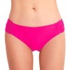Vogueric Women's Bikini Bottoms Side Shirred Hipster Swimsuit Bottom Low