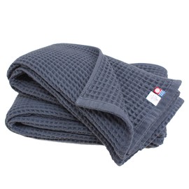 Imabari-towel SB-459 Imabari Waffle Towel, Gray, Bath Towel, Pack of 2