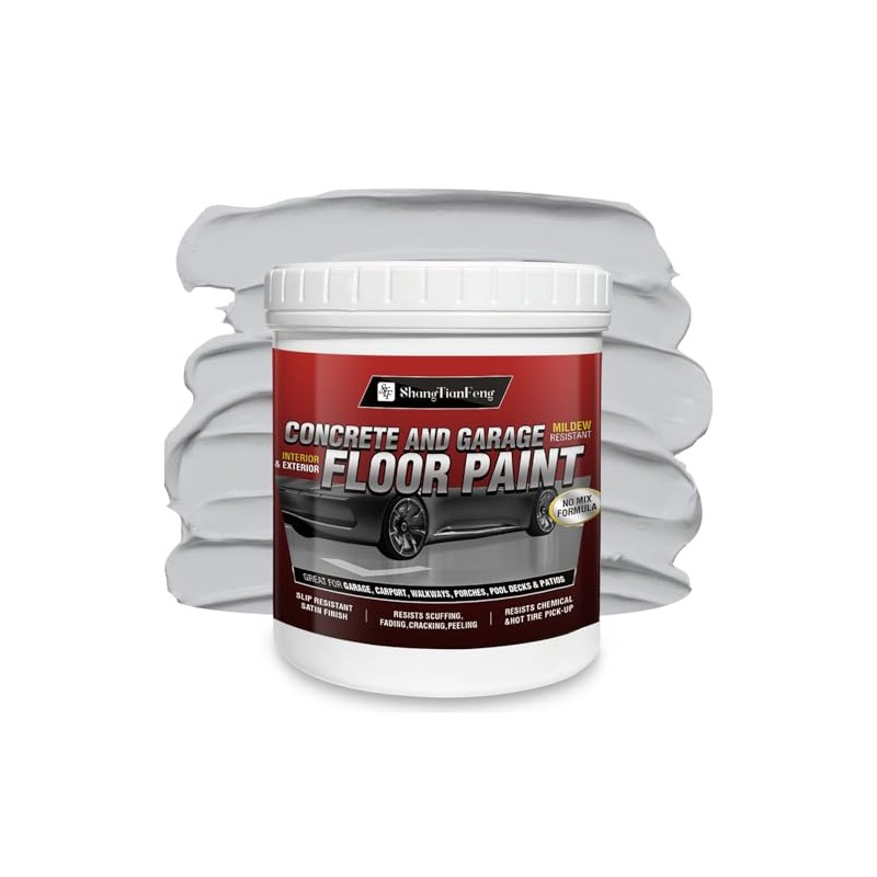 Professional Floor Paint Kit (1 Gallon) - Sea Gray Acrylic