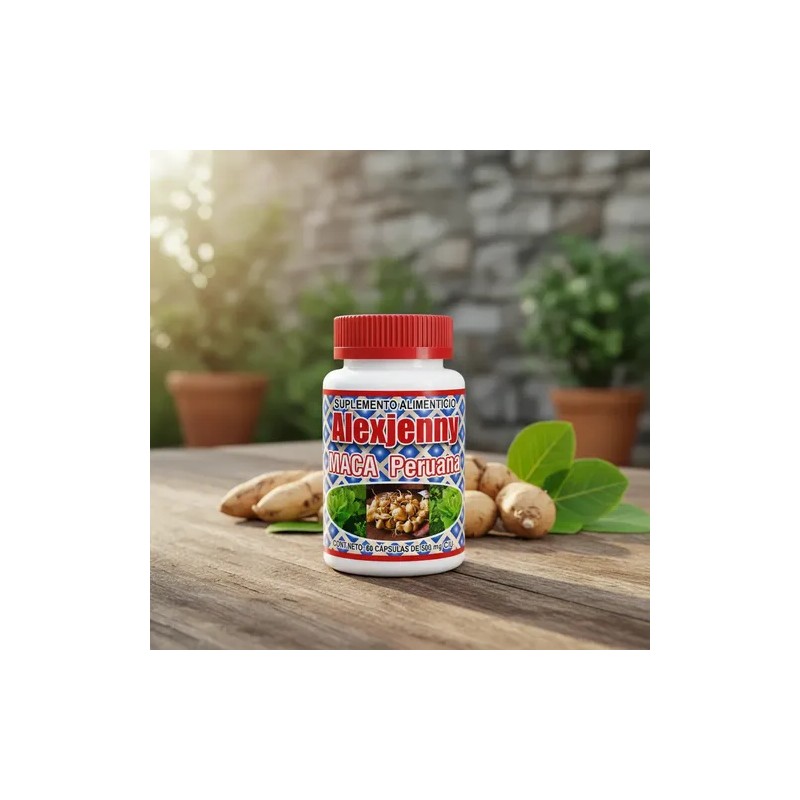 Maca Peruana 500 Mg 60 Cápsulas Suplemento Alimenticio Raíz