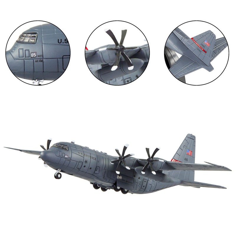 HANGOU 1/200 C-130 Model Fighter Jet Plane Model Alloy Diecast
