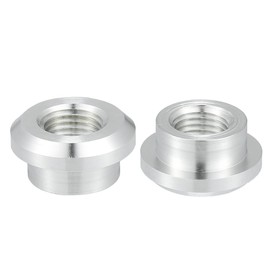X AUTOHAUX 2pcs Universal 1/4" NPT Female Weld on Bung Fitting for Car Durable Aluminum Alloy Silver Tone